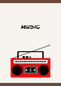 radio cassette recorder on brown