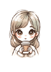 かわいい女の子のコーヒータイム