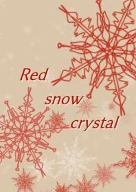 Red snow crystal.