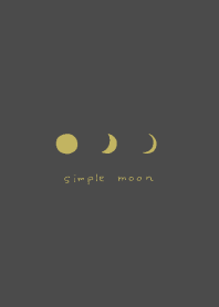 Simple moon/グレーブラック