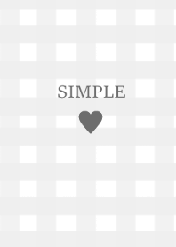 SIMPLE HEART -warmgray check-