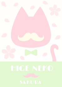 수염 고양이 벚꽃