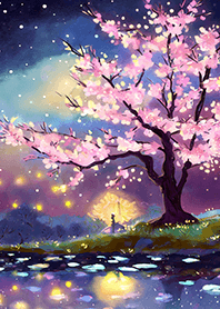 美しい夜桜の着せかえ#2059