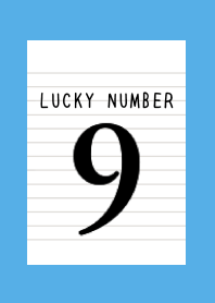 LUCKY NUMBER 9 NOTEBOOK-BLUE