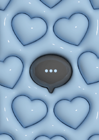 Plump heart pattern [Black & Blue]