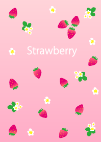 Strawberry2 - pink background-