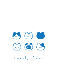 貓臉 * blue white