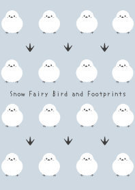 Snow Fairy Bird and Footprintsj-BLUE BE