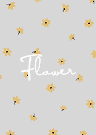 petite flower y - light grey