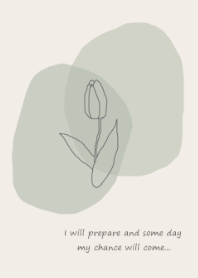 vintage flower (greenbeige)