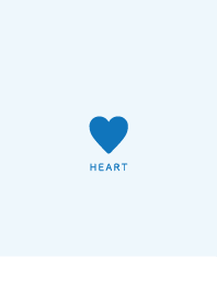 Simple Heart - Pale Blue & White