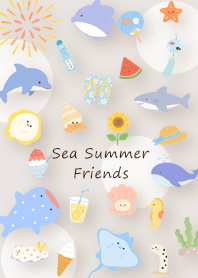 brown Sea Summer Friends