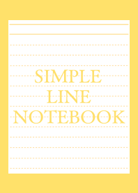 SIMPLE YELLOW LINE NOTEBOOK-YELLOW