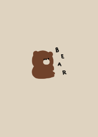 Natural beige. Bear.