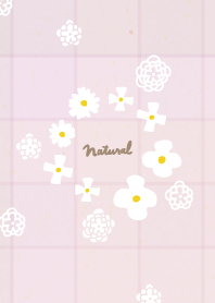 White flower check pattern22 from Japan