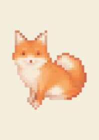 Fox Pixel Art Theme  Beige 03