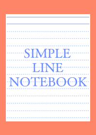 SIMPLE BLUE LINE NOTEBOOK-APRICOT COLOR