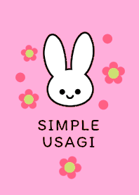 シンプル　ウサギ　-フラワー-101