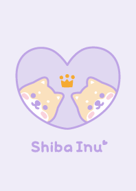 柴犬 王冠 [紫色]
