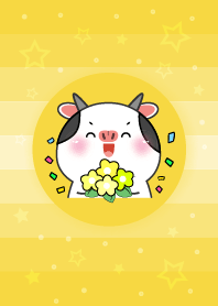 Simple Cow Love Yellow Theme