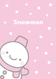 ピンク色雪だるま（スノーマン）着せかえ3