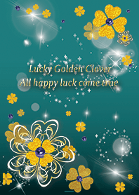 茶色と緑 / 最強運気UP!幸運のクローバー