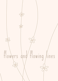flowers and flowing lines*beige