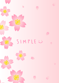 Simple cherry blossoms pink gradation8