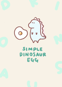 simple dinosaur fried egg beige