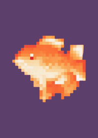Goldfish Pixel Art Theme  Purple 05