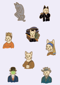 Famous Paintings Cats/purple1