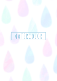 ふわふわ水彩画:しずく水玉ドット