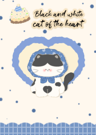 Black and white cat of the heart1