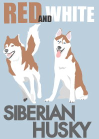 SIBERIAN HUSKY -RED AND WHITE-