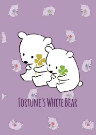 Purple / Fortune's white bear