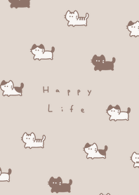 ゆるい猫。ブラウン