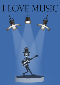 “我愛音樂”是彈吉他的音樂家。