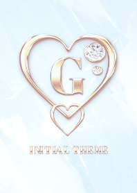 [ G ] Heart Charm & Initial  - Blue 1