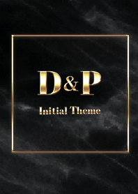 【 D&P 】Initial Theme Gold - ブラック