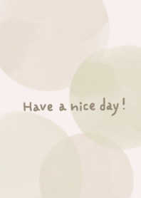 Simple and watercolor (beige x green)