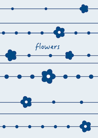 flowers (navy blue)