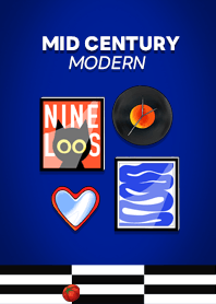 Room decor Mid-century modern retro