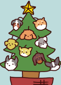 Winter dogs (Christmas tree ver.) Theme