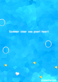 Summer clear sea pearl heart