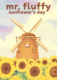 mr. fluffy sunflower's day