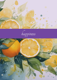Watercolor lemons purple