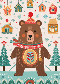 Scandinavian style cute bear