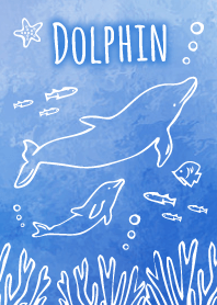 青い海のイルカさん