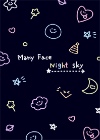 Many Face Night sky