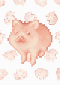 ブタ ランダムのドット絵Green 02